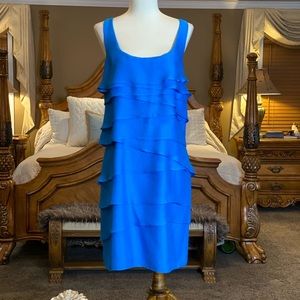 Revolve Shoshanna Turquoise Ruffle Dress Size 10